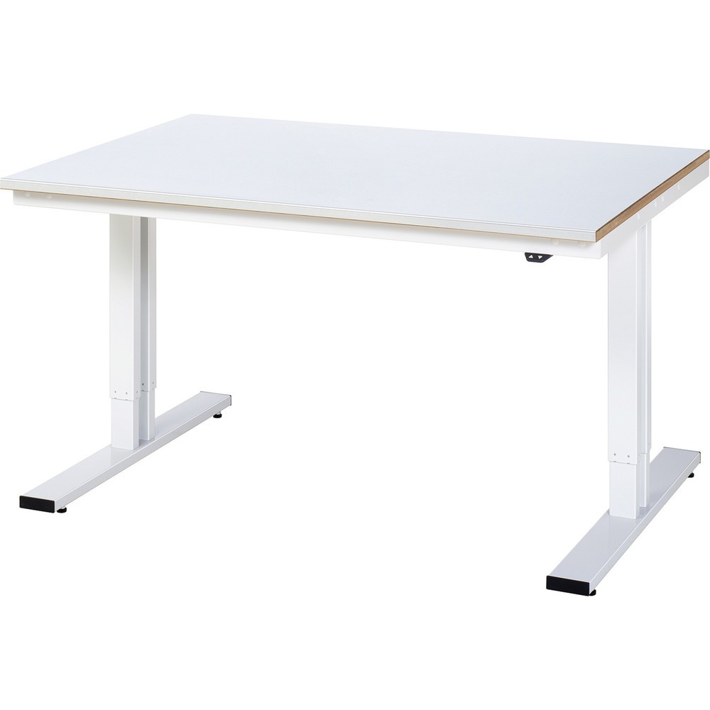 Product afbeelding: RAU elektrisch in hoogte verstelbare werktafel serie adlatus 300, h x b x d 720-1.120 x 1.500 x 1.000 mm, werkblad met plaatstaalbekleding