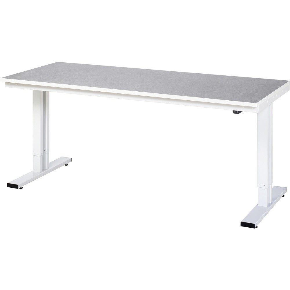 Product afbeelding: RAU elektrisch in hoogte verstelbare werktafel serie adlatus 300, h x b x d 720-1.120 x 2.000 x 800 mm, werkblad met linoleum-/Universal-laag