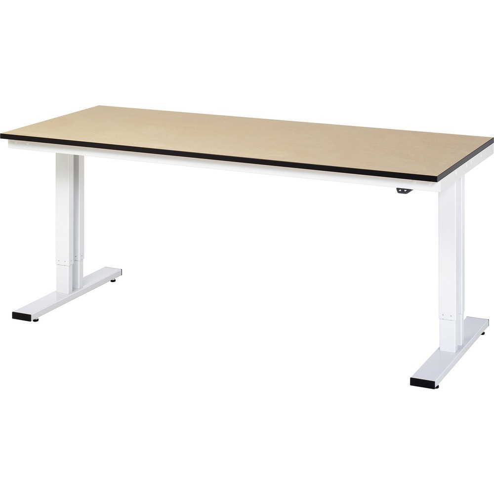 Product afbeelding: RAU elektrisch in hoogte verstelbare werktafel serie adlatus 300, h x b x d 720-1.120 x 2.000 x 800 mm, mdf-werkblad