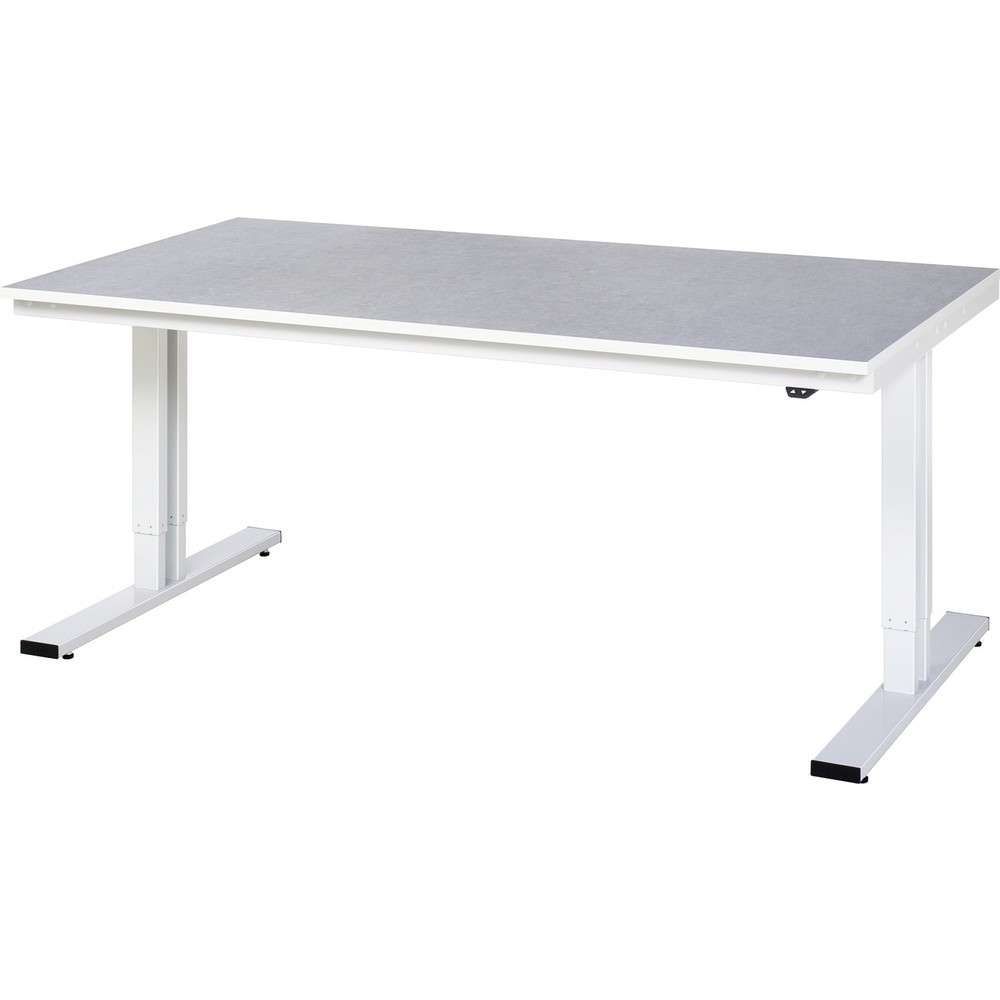 Product afbeelding: RAU elektrisch in hoogte verstelbare werktafel serie adlatus 300, h x b x d 720-1.120 x 2.000 x 1.000 mm, werkblad met linoleum-/Universal-laag