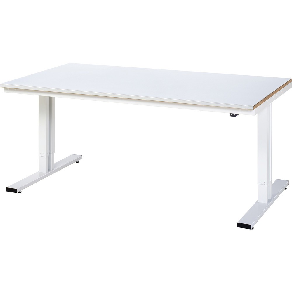 Product afbeelding: RAU elektrisch in hoogte verstelbare werktafel serie adlatus 300, h x b x d 720-1.120 x 2.000 x 1.000 mm, werkblad met plaatstaalbekleding