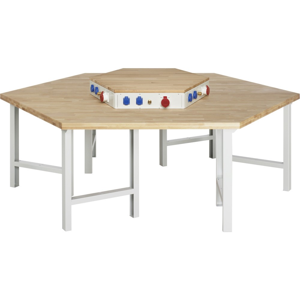 Product afbeelding: RAU groepswerkbank serie 4000, energievoorziening, hxbxd 840 x 2.700 x 2.340 mm