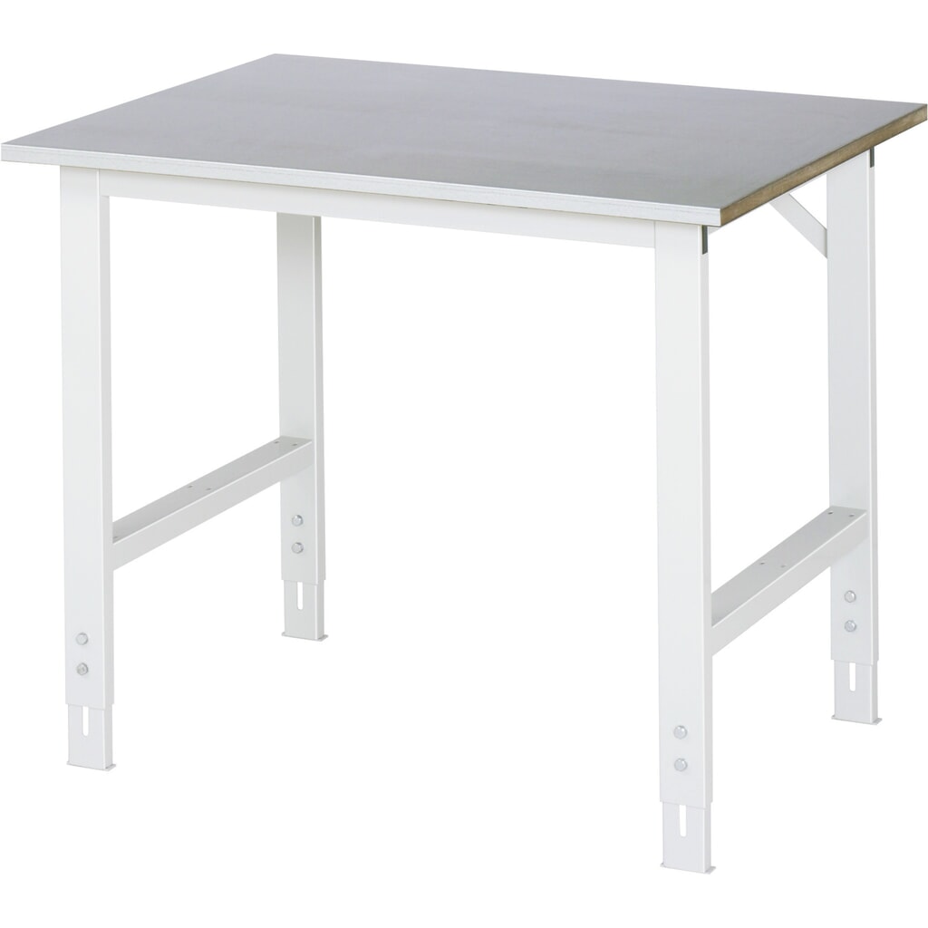 RAU in hoogte verstelbare werktafel serie TOM, h x b x d 760-1.080 x 1.000 x 800 mm, werkblad met bekleding van roestvrijstalen plaat Product afbeelding: RAU in hoogte verstelbare werktafel serie TOM, h x b x d 760-1.080 x 1.000 x 800 mm, werkblad met bekleding van roestvrijstalen plaat