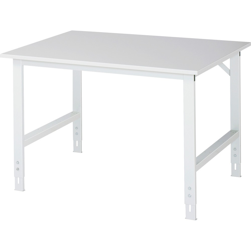 Product afbeelding: RAU in hoogte verstelbare werktafel serie TOM, h x b x d 760-1.080 x 1.250 x 1.000 mm, EGB-werkblad met melamineharscoating