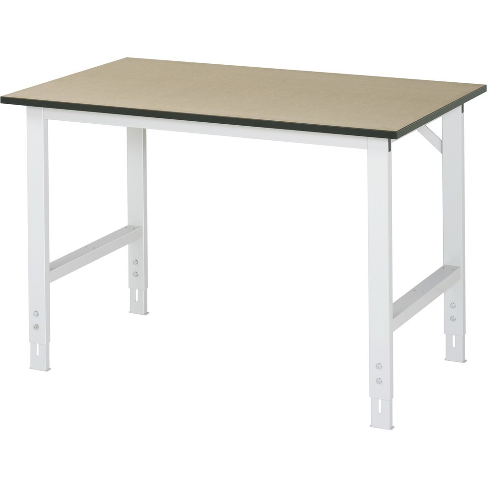 Product afbeelding: RAU in hoogte verstelbare werktafel serie TOM, h x b x d 760-1.080 x 1.250 x 800 mm, mdf-werkblad