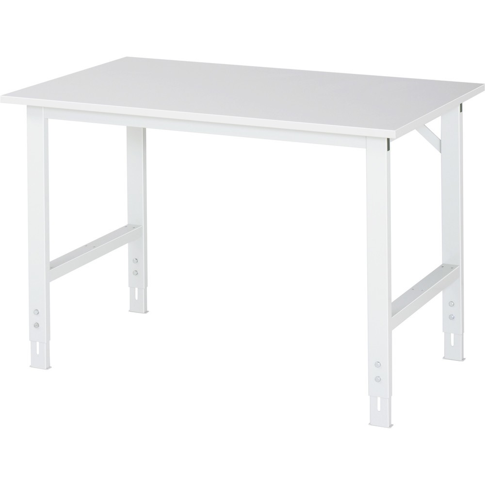 Product afbeelding: RAU in hoogte verstelbare werktafel serie TOM, h x b x d 760-1.080 x 1.250 x 800 mm, werkblad met melamineharscoating