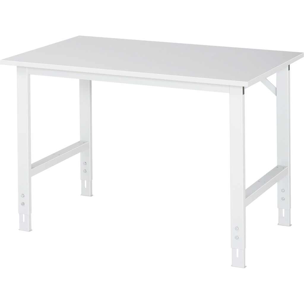 RAU in hoogte verstelbare werktafel serie TOM, h x b x d 760-1.080 x 1.250 x 800 mm, EGB-werkblad met melamineharscoating Product afbeelding: RAU in hoogte verstelbare werktafel serie TOM, h x b x d 760-1.080 x 1.250 x 800 mm, EGB-werkblad met melamineharscoating