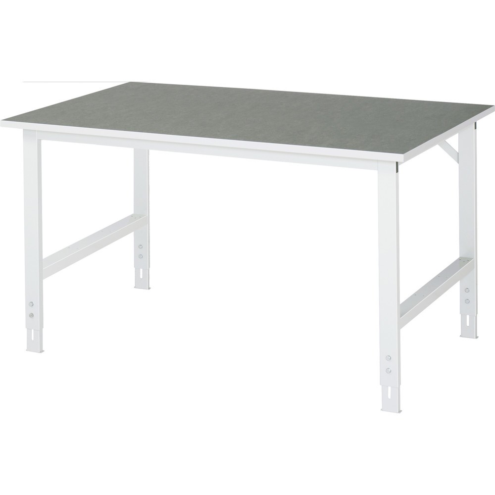Product afbeelding: RAU in hoogte verstelbare werktafel serie TOM, h x b x d 760-1.080 x 1.500 x 1.000 mm, werkblad met linoleum-/Universal-laag
