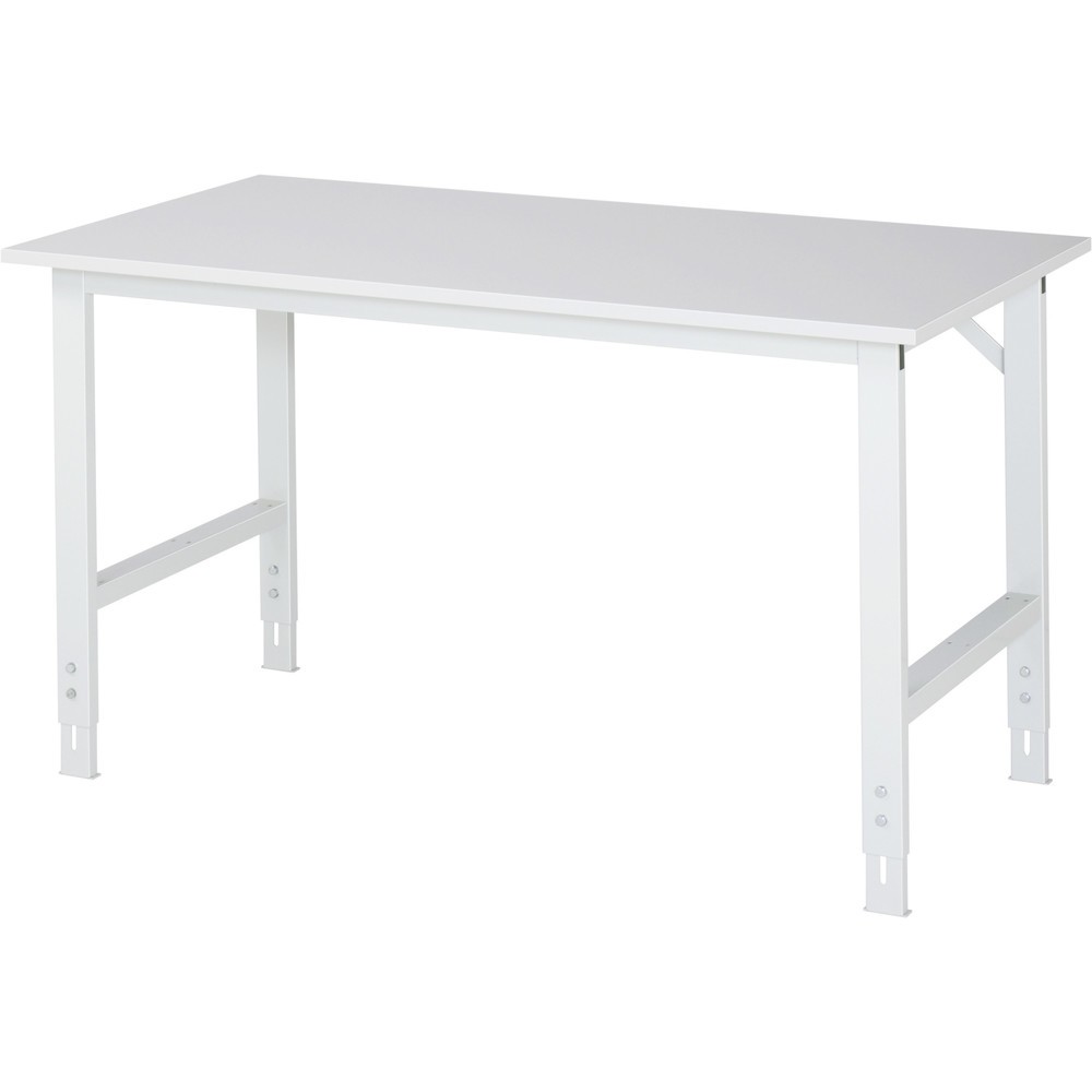 Productafbeelding nr. 1: RAU in hoogte verstelbare werktafel serie TOM, h x b x d 760-1.080 x 1.500 x 800 mm, EGB-werkblad met melamineharscoating