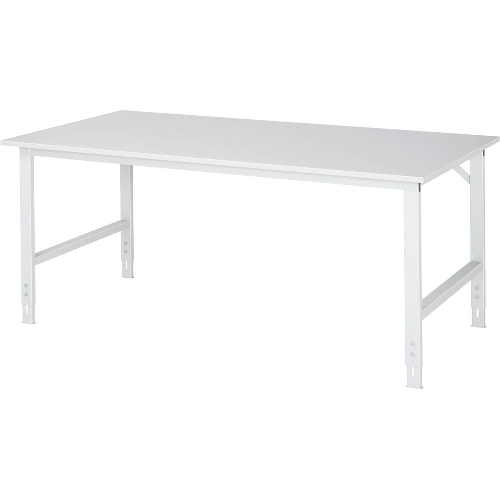 Product afbeelding: RAU in hoogte verstelbare werktafel serie TOM, h x b x d 760-1.080 x 2.000 x 1.000 mm, EGB-werkblad met melamineharscoating
