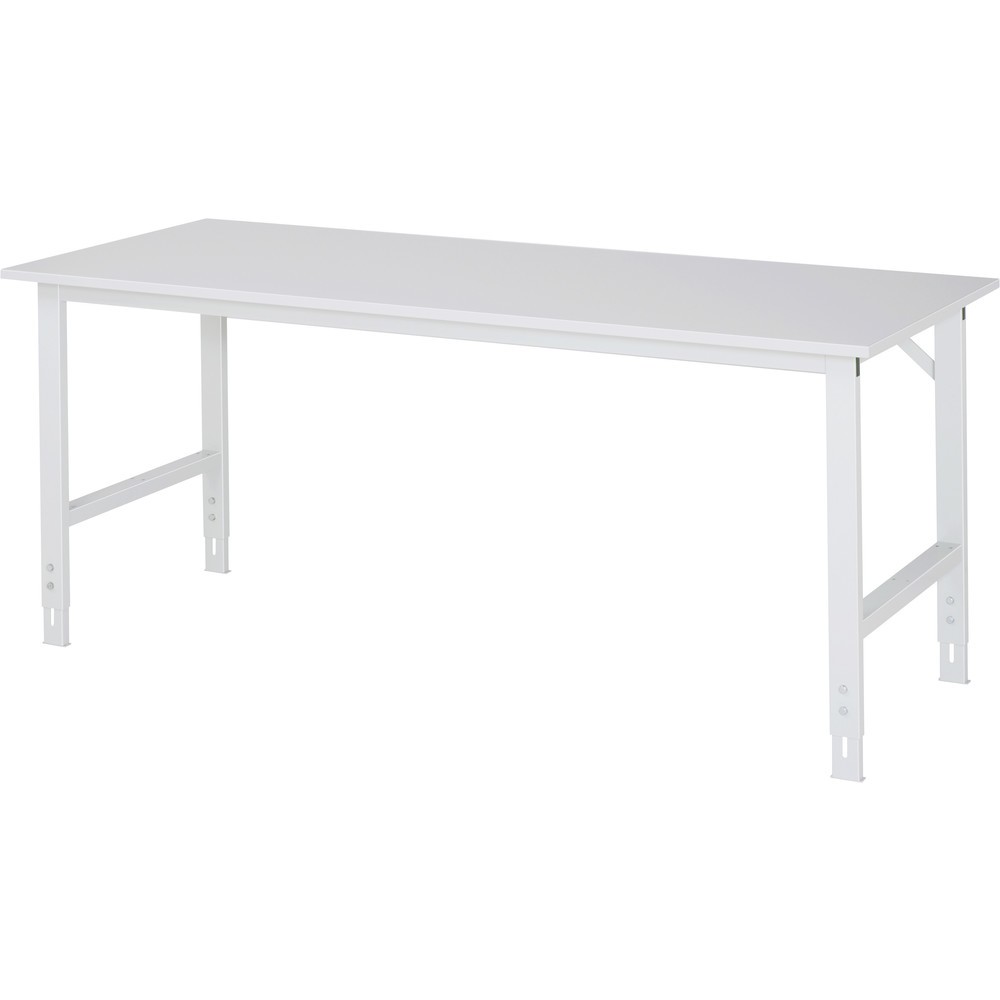 Product afbeelding: RAU in hoogte verstelbare werktafel serie TOM, h x b x d 760-1.080 x 2.000 x 800 mm, EGB-werkblad met melamineharscoating