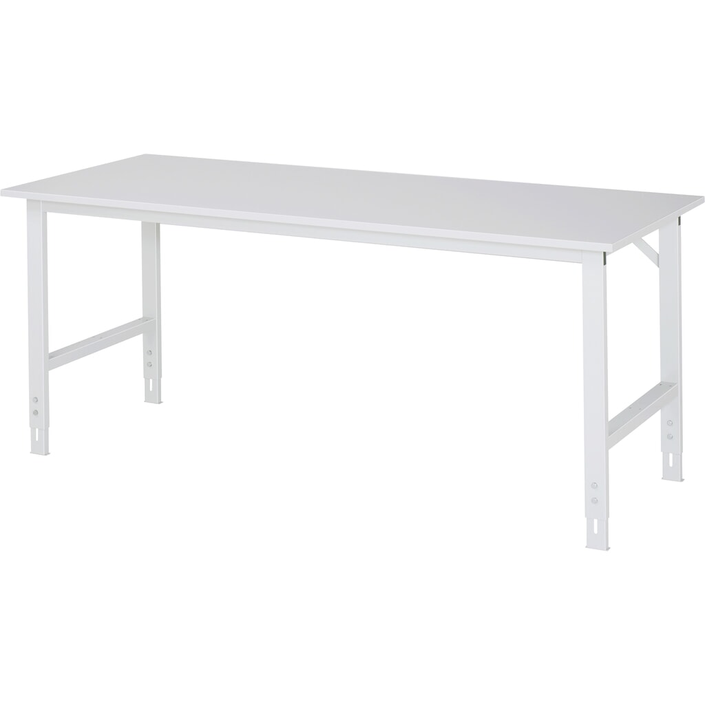 Product afbeelding: RAU in hoogte verstelbare werktafel serie TOM, h x b x d 760-1.080 x 2.000 x 800 mm, EGB-werkblad met melamineharscoating