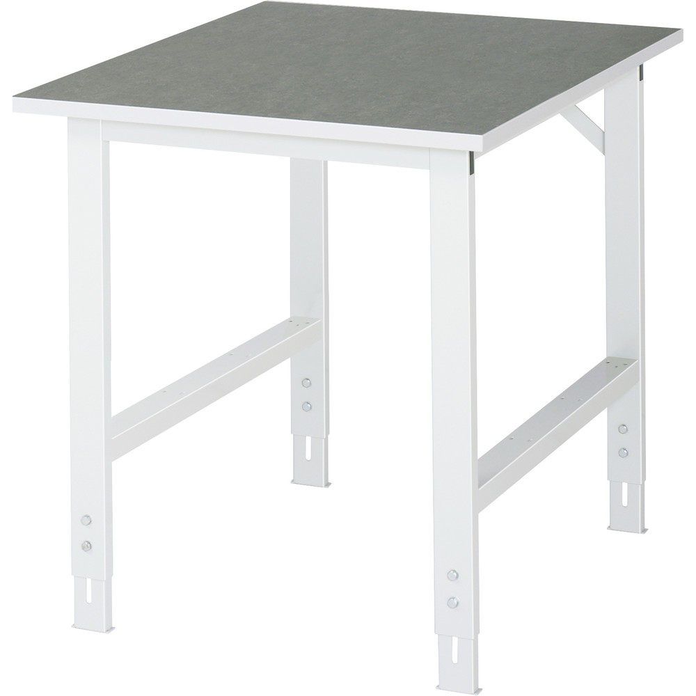 Product afbeelding: RAU in hoogte verstelbare werktafel serie TOM, h x b x d 760-1.080 x 750 x 1.000 mm, werkblad met linoleum-/Universal-laag