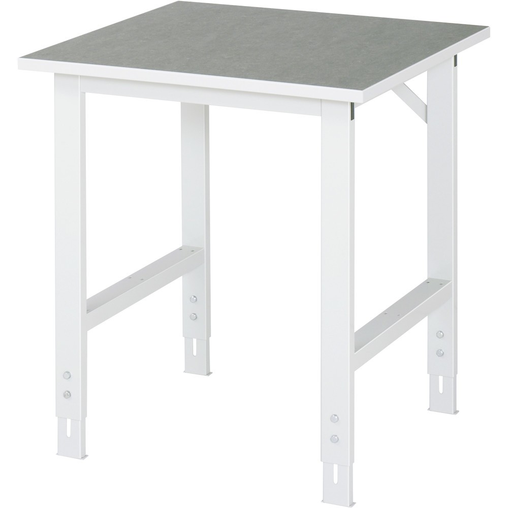 Product afbeelding: RAU in hoogte verstelbare werktafel serie TOM, h x b x d 760-1.080 x 750 x 800 mm, werkblad met linoleum-/Universal-laag