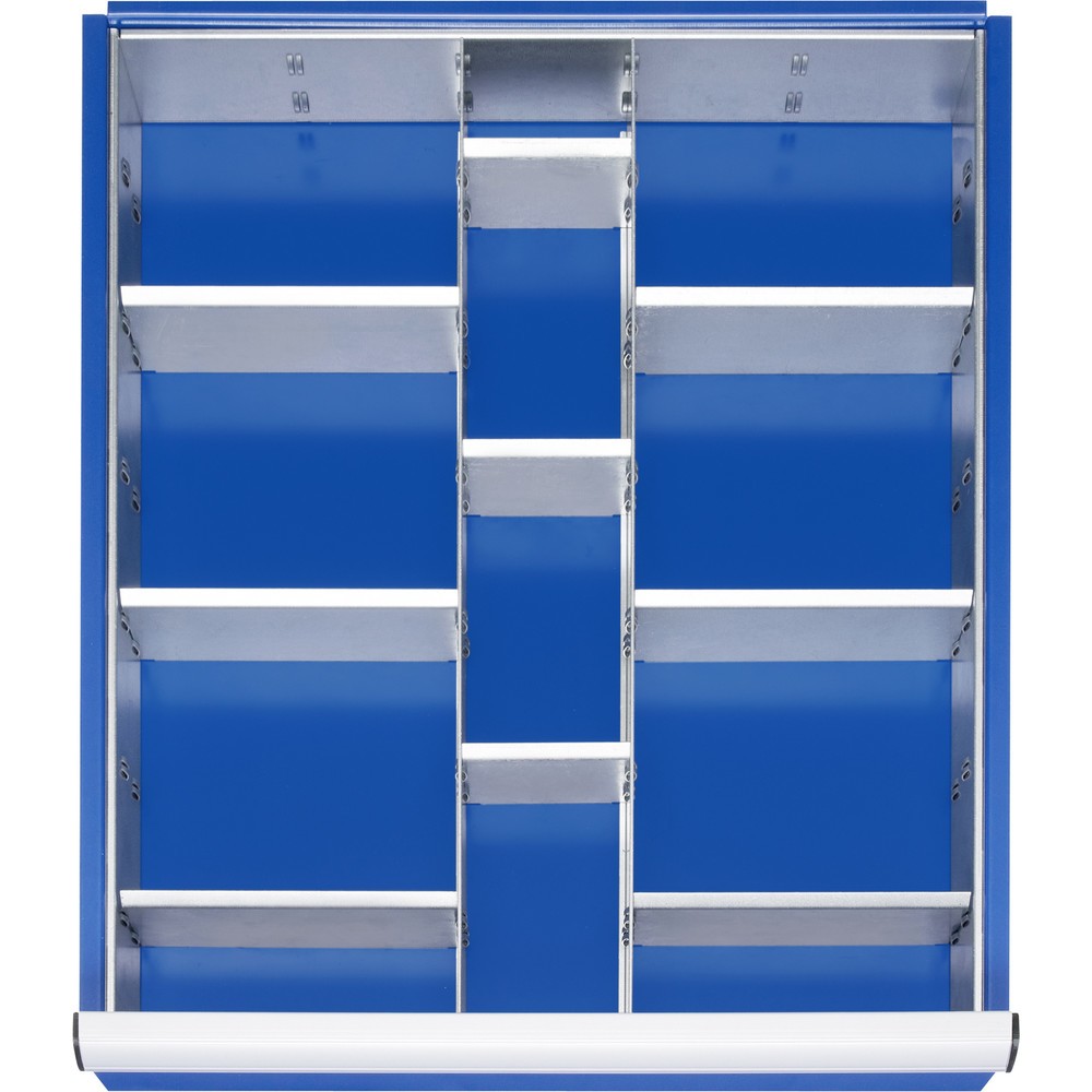 Product afbeelding: RAU indelingsset voor lade, h x b x d 90 x 490 x 560 mm, met 4-delige ladeverdelerset en 2 scheidingswanden, maat L voor fronthoogte 120-150 mm