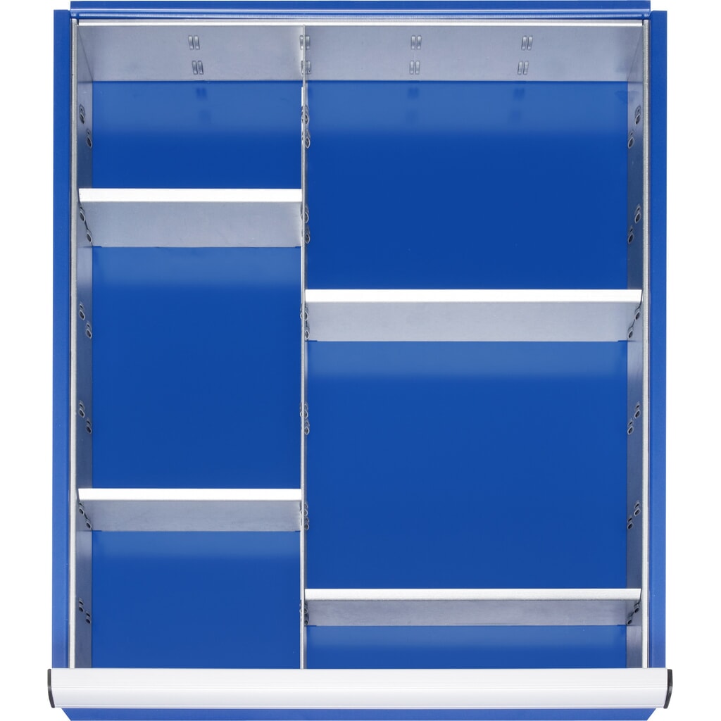 RAU indelingsset voor lade, h x b x d 150 x 490 x 560 mm, met 4-delige ladeverdelerset, maat L voor fronthoogte 180-360 mm Product afbeelding: RAU indelingsset voor lade, h x b x d 150 x 490 x 560 mm, met 4-delige ladeverdelerset, maat L voor fronthoogte 180-360 mm
