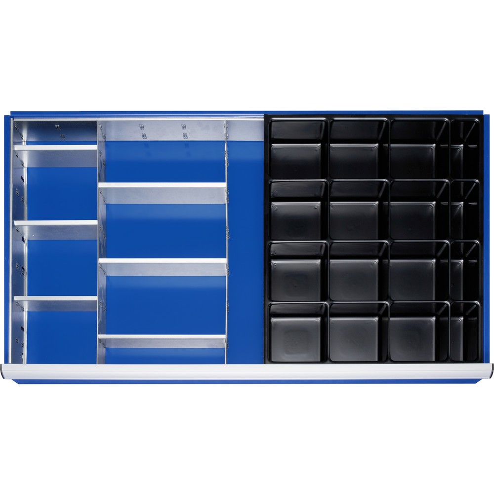 Product afbeelding: RAU indelingsset voor lade, h x b x d 90 x 1.055 x 560 mm, met 4-delige ladeverdelerset en 3 scheidingswanden, maat XXL voor fronthoogte 120-360 mm