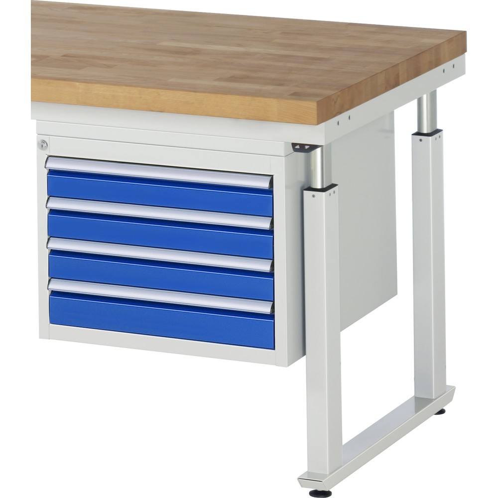 Product afbeelding: RAU onderbouwkast serie 7000, h x b x d 440 x 580 x 650 mm, voor werkbank serie adlatus 600, met 4 lades