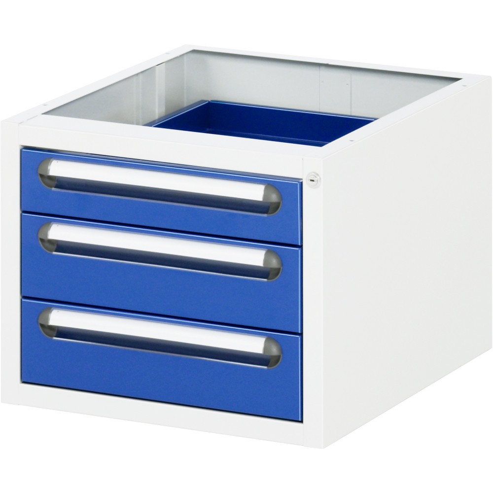 Product afbeelding: RAU onderbouwkast voor werktafel serie TOM, h x b x d 395 x 480 x 600 mm, met 3 lades