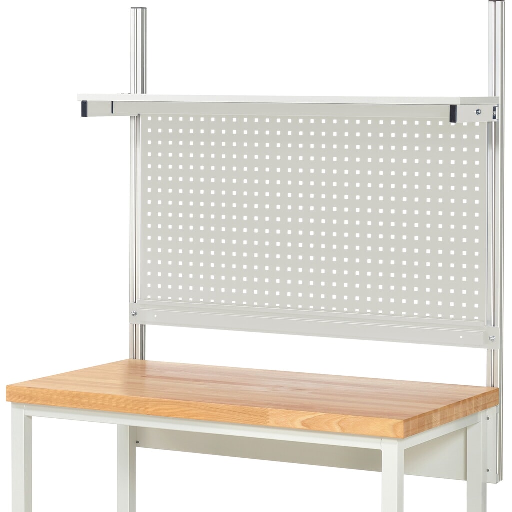 Werkbankopbouw RAU, hxbxd 1.130 x 1.250 x 350 mm, met 1 legbord / plaat met melamineharscoating en 1 draagrail, complete set 01 voor productbreedte 1.250 mm Productafbeelding nr. 2: Werkbankopbouw RAU, hxbxd 1.130 x 1.250 x 350 mm, met 1 legbord / plaat met melamineharscoating en 1 draagrail, complete set 01 voor productbreedte 1.250 mm