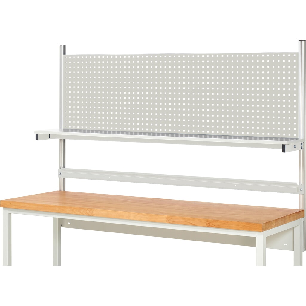 Werkbankopbouw RAU, hxbxd 1.130 x 2.000 x 350 mm, met 1 legbord / plaat met melamineharscoating en 1 draagrail, complete set 01 voor productbreedte 2.000 mm Productafbeelding nr. 2: Werkbankopbouw RAU, hxbxd 1.130 x 2.000 x 350 mm, met 1 legbord / plaat met melamineharscoating en 1 draagrail, complete set 01 voor productbreedte 2.000 mm