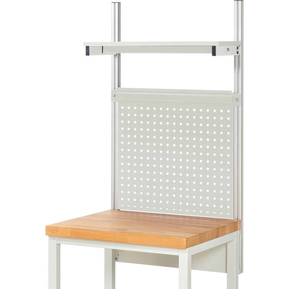 Productafbeelding nr. 2: RAU systeemopbouw, h x b x d 1.130 x 750 x 350 mm, met 1 legbord met melaminehars gecoate plaat en 1 draagrail, complete set 01 voor productbreedte 750 mm