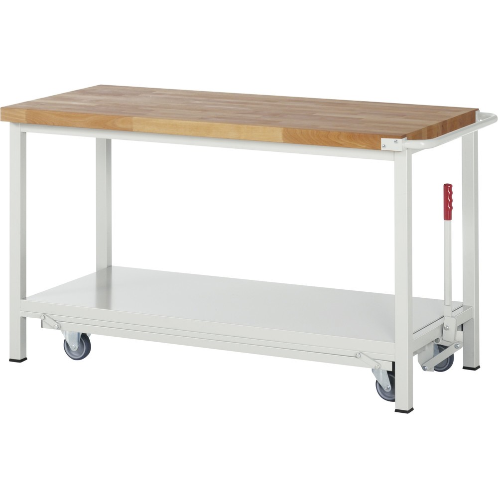 Product afbeelding: RAU werkbank met dolly serie 8000, h x b x d 880 x 1.500 x 700 mm, met legbord
