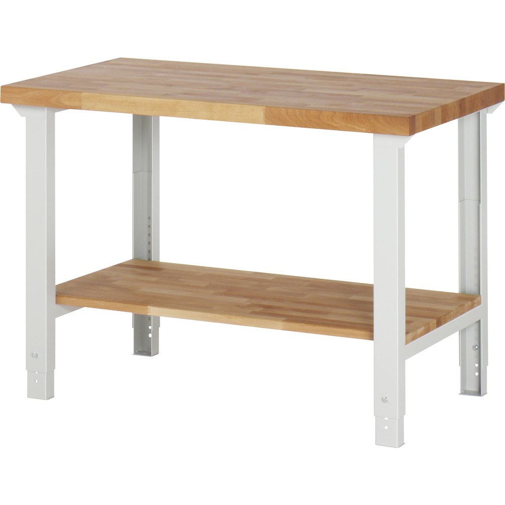 Product afbeelding: RAU werkbank serie 7000, h x b x d 790-1.140 x 1.250 x 700 mm, legbord onderaan
