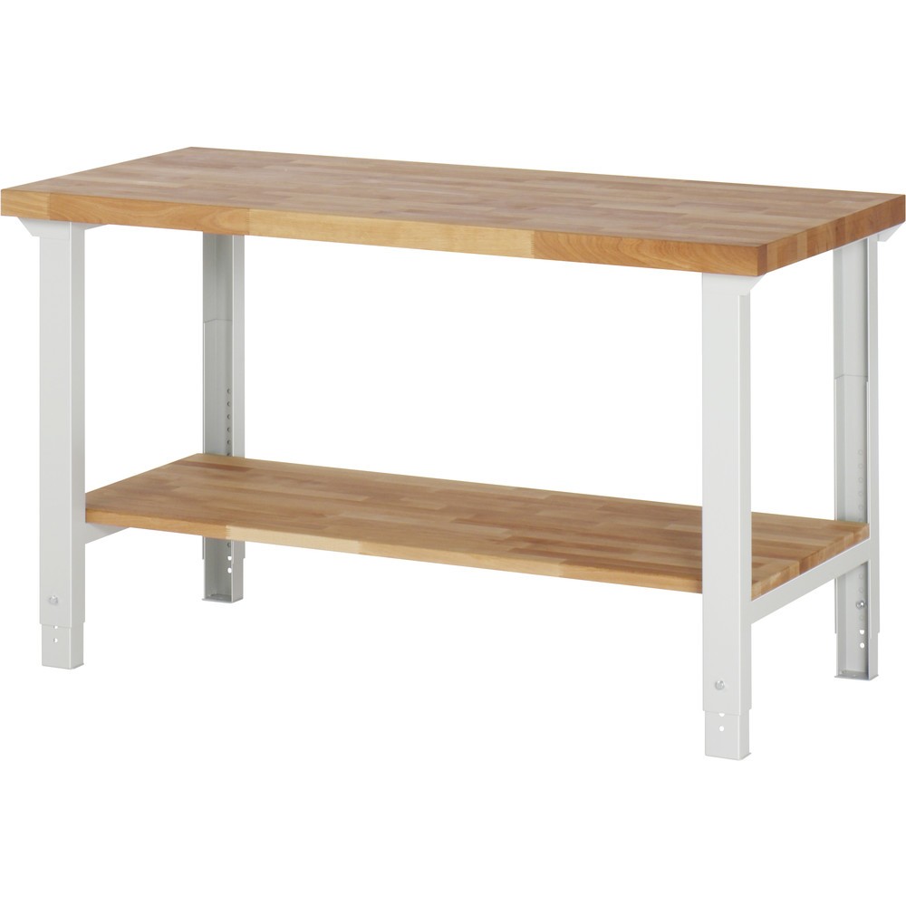 Product afbeelding: RAU werkbank serie 7000, h x b x d 790-1.140 x 1.500 x 700 mm, legbord onderaan