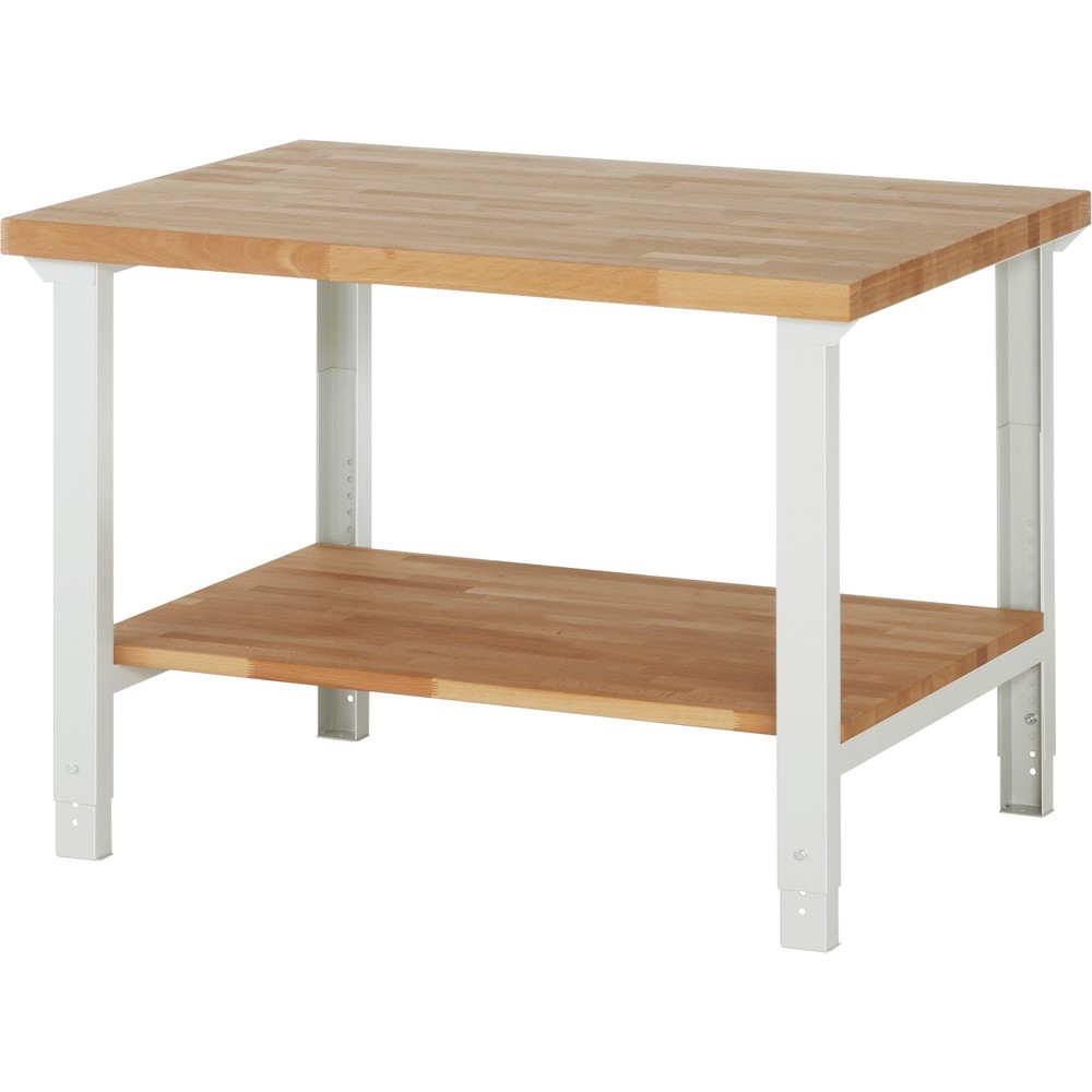 Product afbeelding: RAU werkbank serie 7000, h x b x d 790-1.140 x 1.250 x 900 mm, legbord onderaan