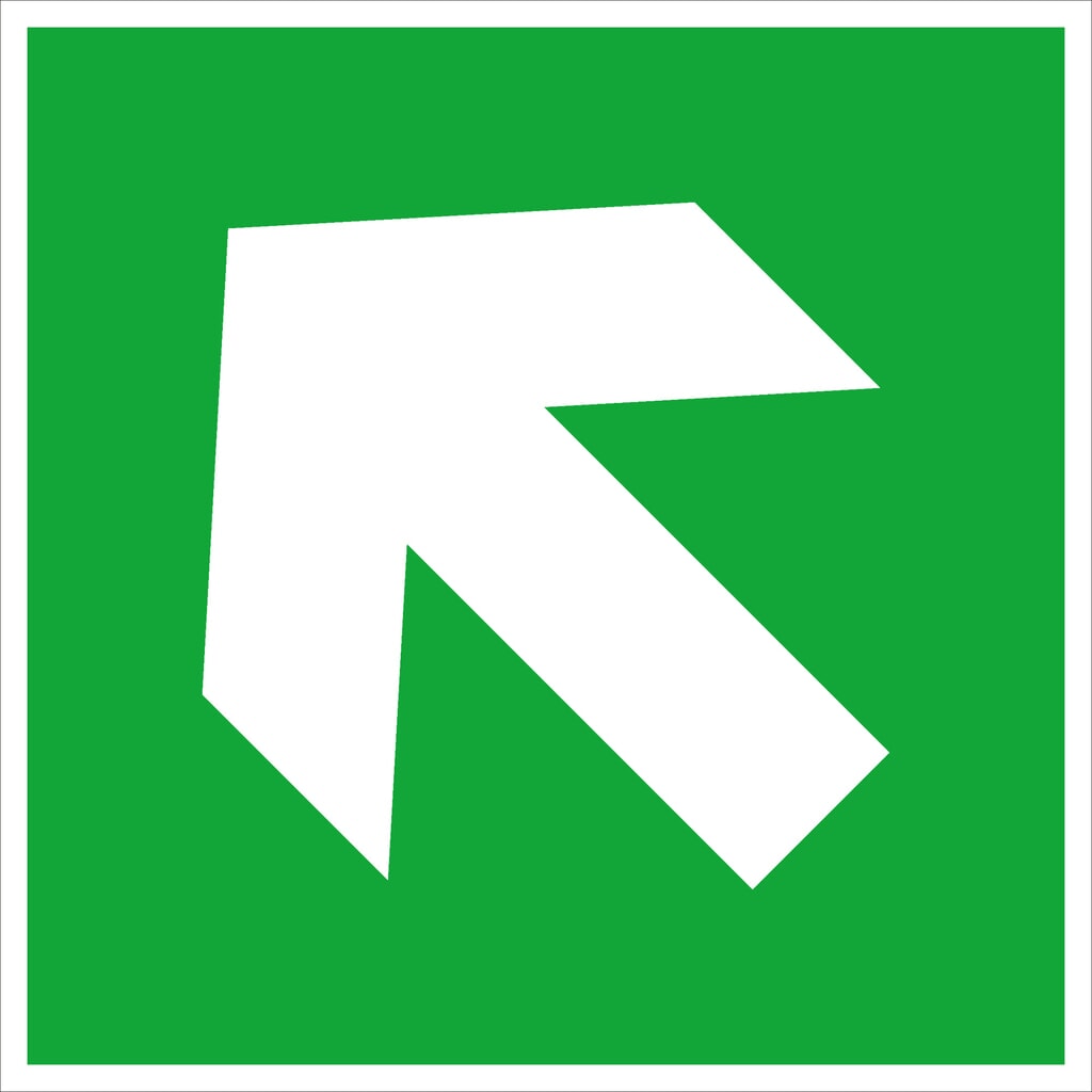 SafetyMarking® Richtingspijl omhoog/omlaag, h x b 150 x 150 mm, folie HI Productafbeelding nr. 2: SafetyMarking® Richtingspijl omhoog/omlaag, h x b 150 x 150 mm, folie HI