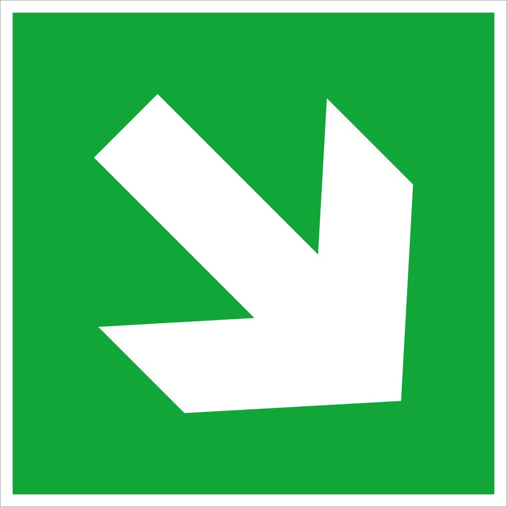 SafetyMarking® Richtingspijl omhoog/omlaag, h x b 150 x 150 mm, folie HI Product afbeelding: SafetyMarking® Richtingspijl omhoog/omlaag, h x b 150 x 150 mm, folie HI