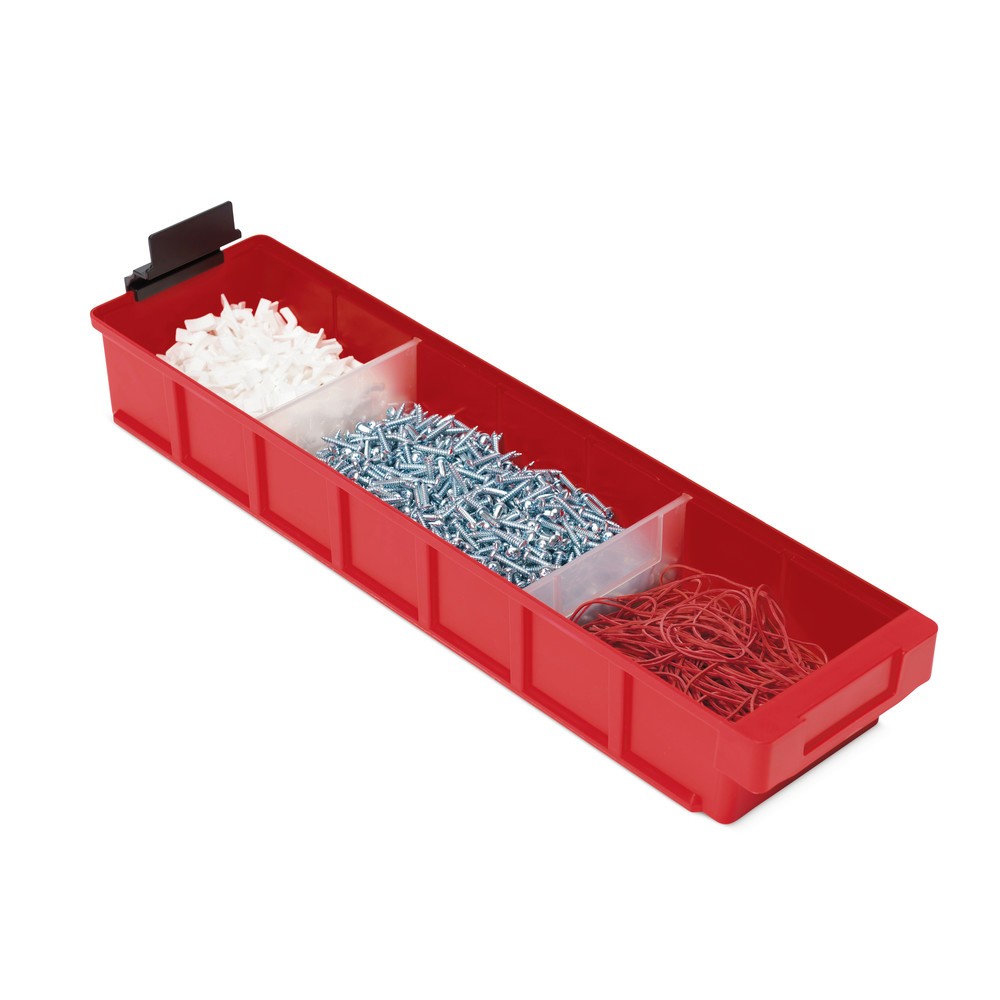 Productafbeelding nr. 2: Magazijnbakken zonder inkijkopening, bxd 93 x 300 mm, rood