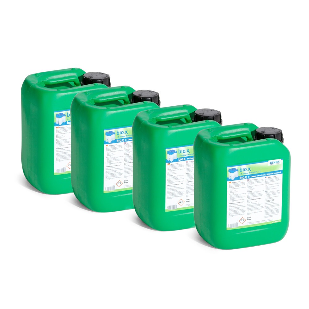 Product afbeelding: Reinigingsmiddel bio.x concentraat, set voor eerste vulling, 4x 5 liter-jerrycan