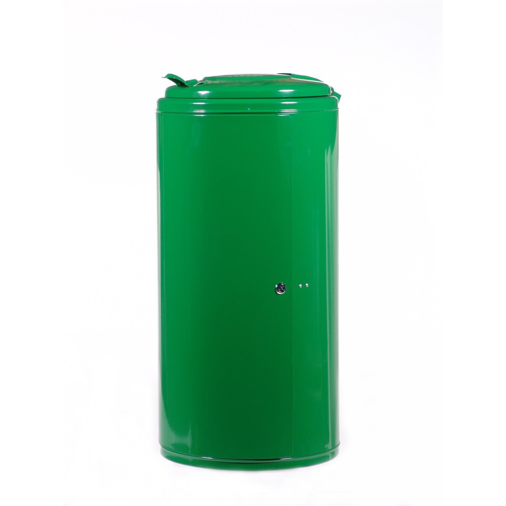 Productafbeelding nr. 1: Afvalbak RENNER AFS, 120 liter, afsluitbaar, gepoedercoat, loofgroen