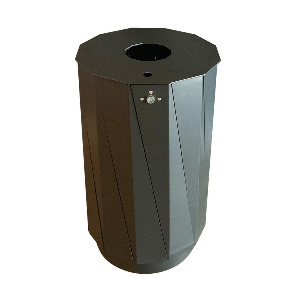 RENNER afvalbak met asbak type 7007-35, 60 liter, antraciet-metallic Product afbeelding: RENNER afvalbak met asbak type 7007-35, 60 liter, antraciet-metallic