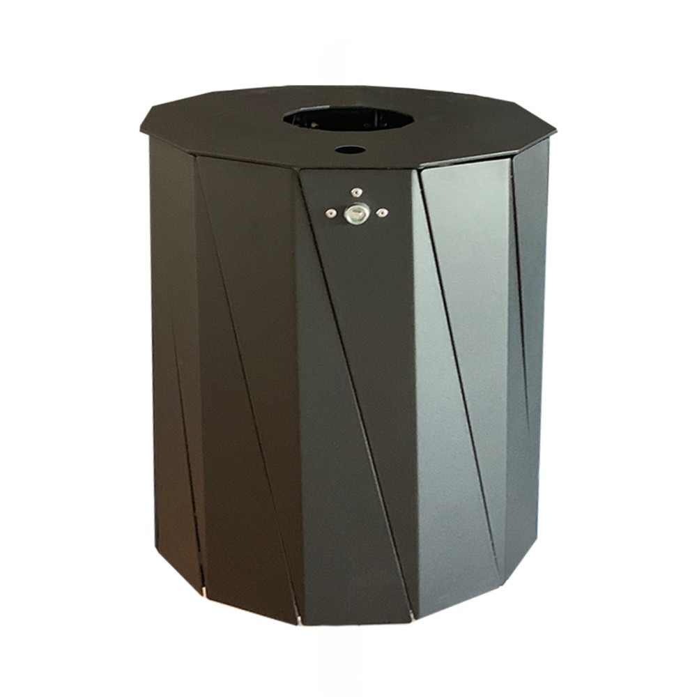 Product afbeelding: RENNER afvalbak met asbak type 7007-40, 50 liter, kobaltblauw