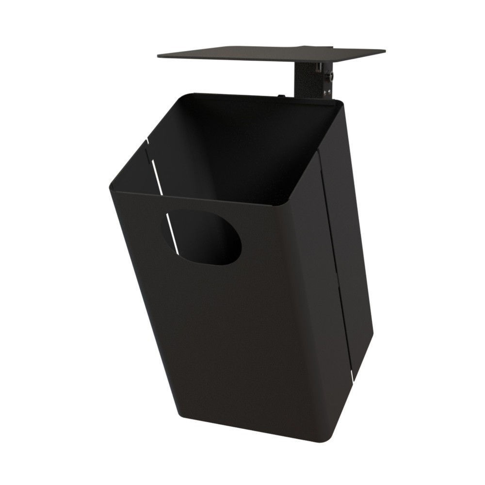 Productafbeelding nr. 2: RENNER afvalbak type 7044, rechthoekig, 35 liter, zonder asbak, antraciet-metallic