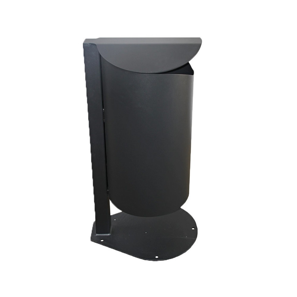 Productafbeelding nr. 1: Afvalbak met paal RENNER type 7077, 40 liter, om vast te schroeven (met bodemplaat), kobaltblauw