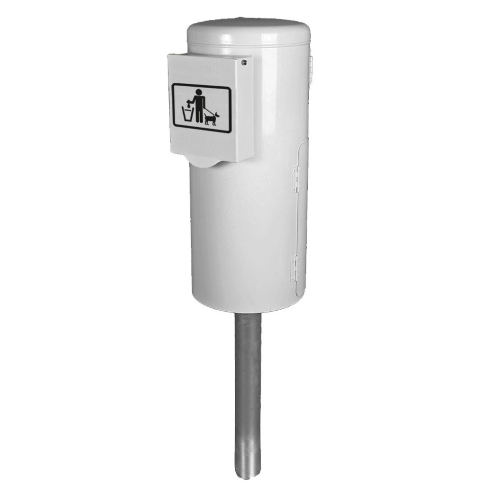 Product afbeelding: RENNER hondentoilet type 7077-01 met geïntegreerde zakjesdispenser en bak, voor verankeren in beton, antraciet-metallic