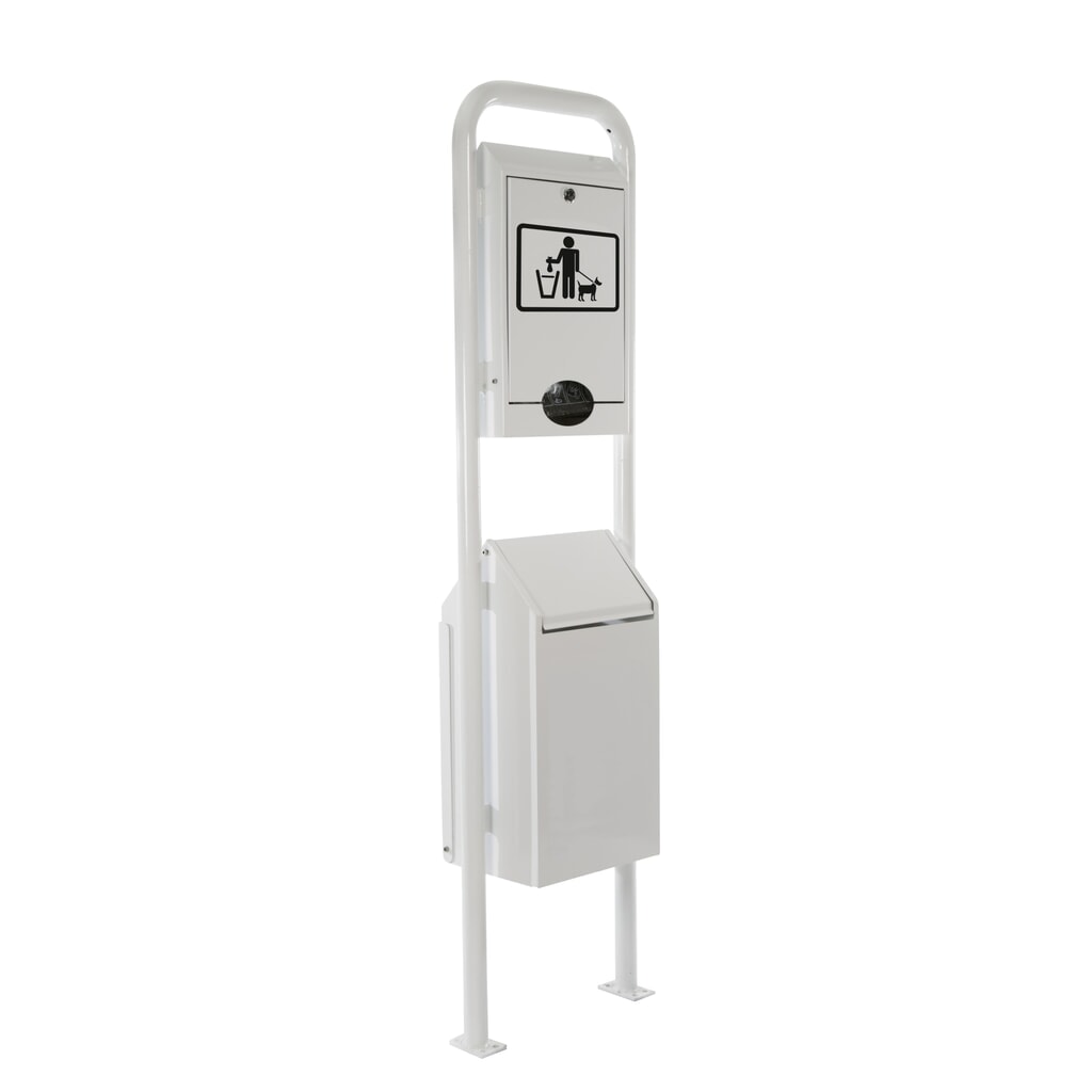 Productafbeelding nr. 1: RENNER hondentoilet type 7077-30 met geïntegreerde zakjesdispenser , bak en standaard van buisframe, antraciet-metallic