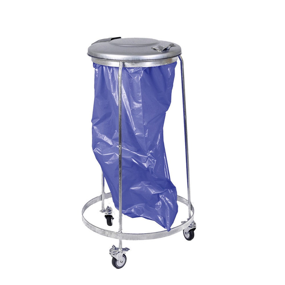 Product afbeelding: RENNER vuilniszakstandaard type 8016 voor vuilniszakken van 120 liter, verrijdbaar, verzinkt deksel