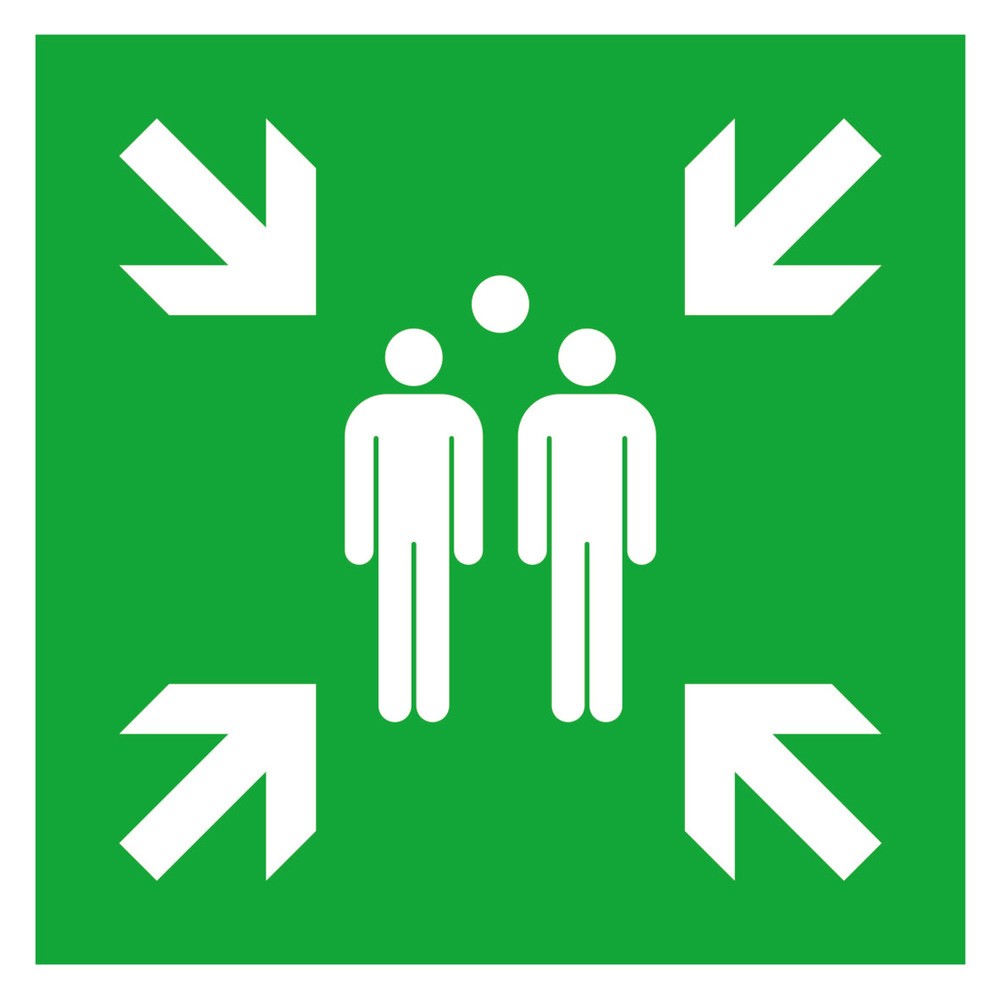 Reddingsbord – Verzamelpunt, lang nalichtend