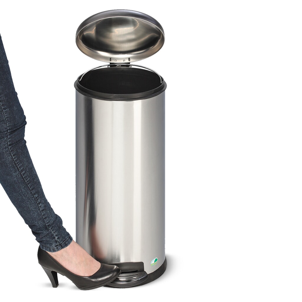 Pedaalafvalbak van roestvast staal, 3 liter, mat Productafbeelding nr. 2: Pedaalafvalbak van roestvast staal, 3 liter, mat