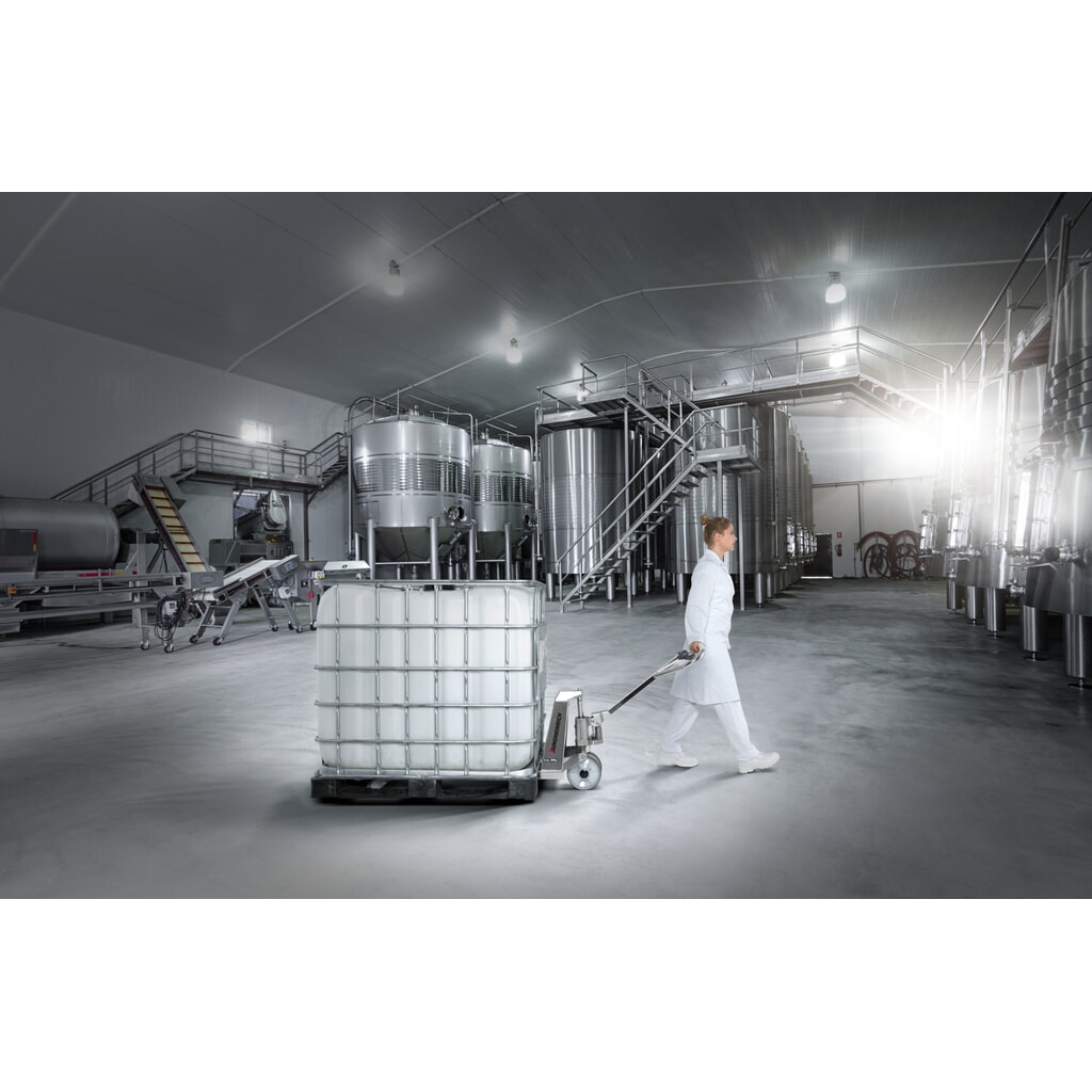 Productafbeelding nr. 7: Roestvrijstalen handpalletwagen Jungheinrich AM I20, draagvermogen 2.000 kg, vorklengte 1.220 mm, nylon