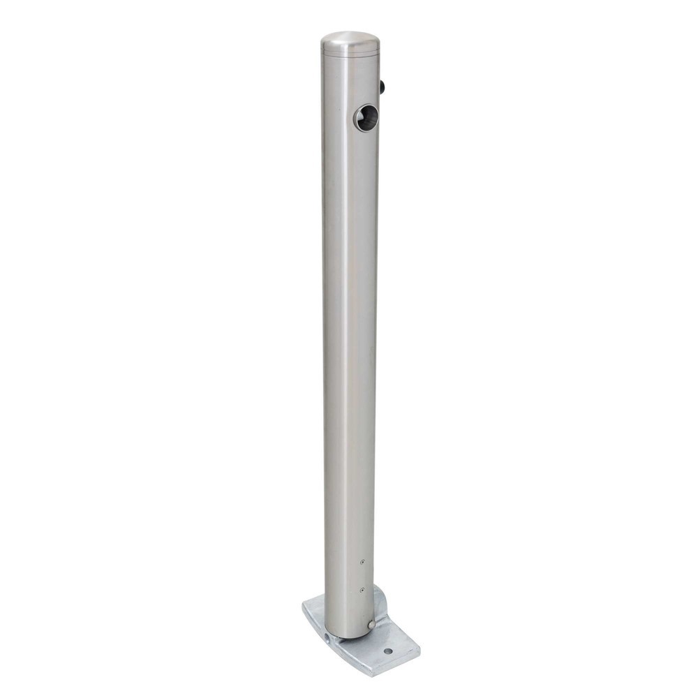 Product afbeelding: Roestvrijstalen paal MORAVIA MILANO, voor keilboutbevestiging, neerklapbaar, driehoekige sluiting, hxØ 925 x 76 mm