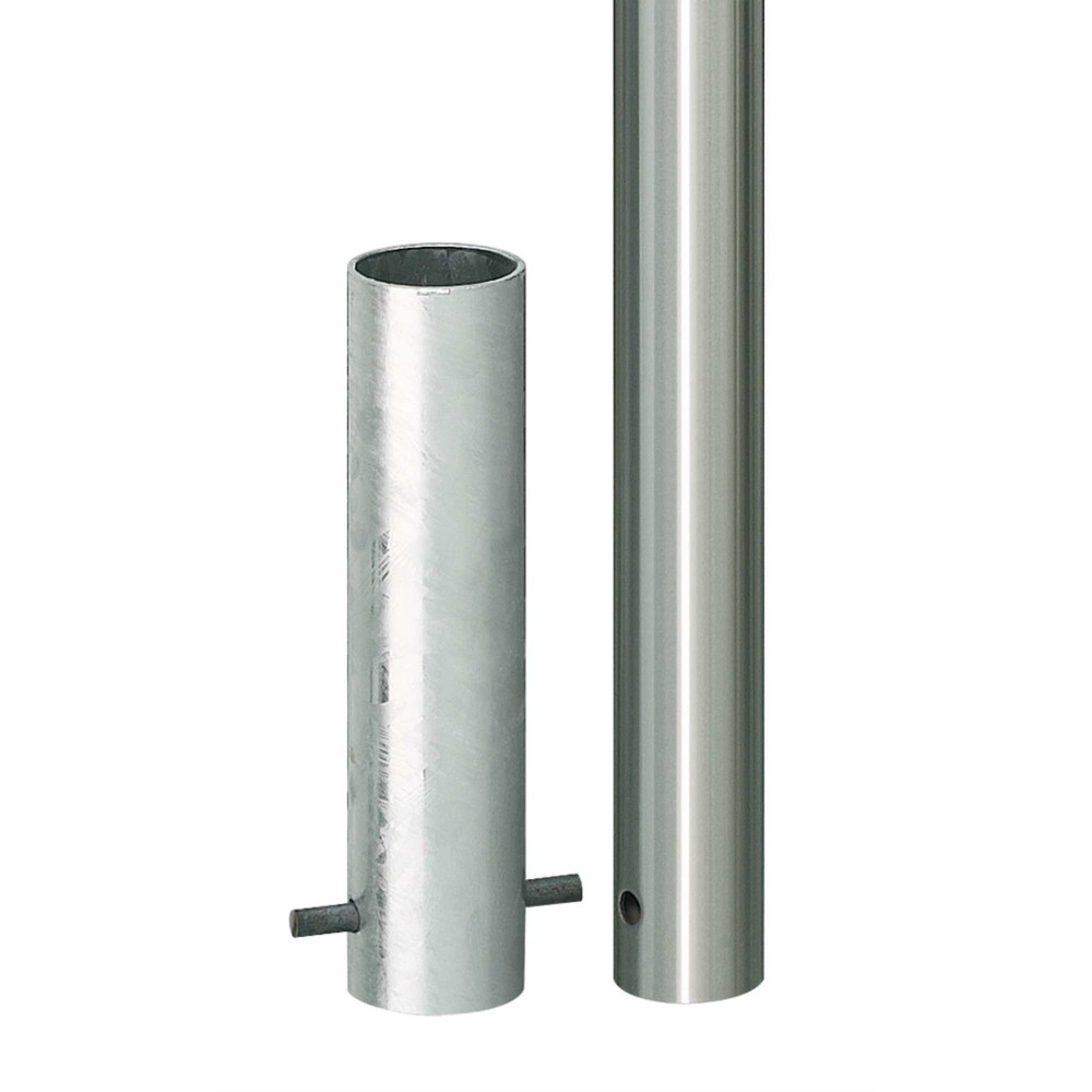 Product afbeelding: Roestvrijstalen paal MORAVIA MILANO, voor verankering in beton, hxØ 925 (+260) x 60 mm
