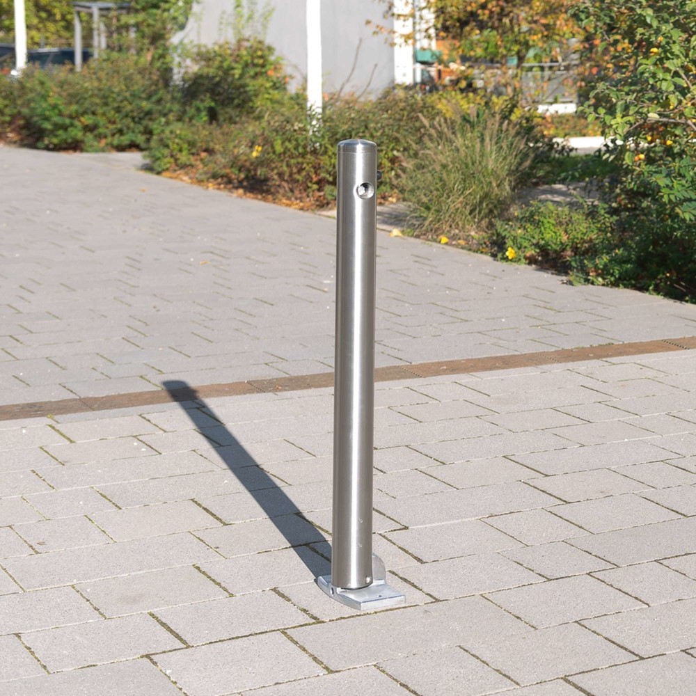 Productafbeelding nr. 6: Roestvrijstalen paal MORAVIA MILANO, voor keilboutbevestiging, neerklapbaar, driehoekige sluiting, hxØ 925 x 76 mm