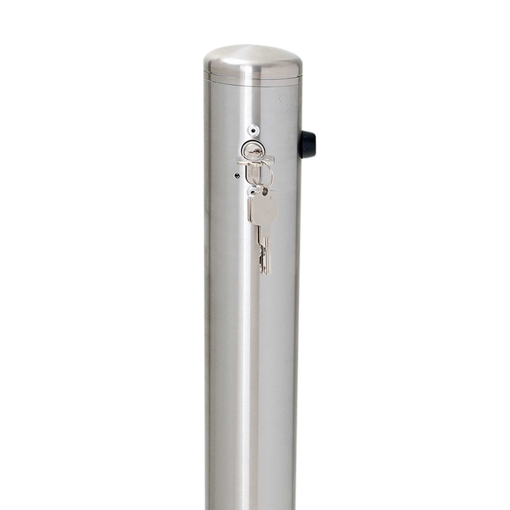 Productafbeelding nr. 8: Roestvrijstalen paal MORAVIA MILANO, voor keilboutbevestiging, neerklapbaar, met cilinderslot, hxØ 925 x 76 mm