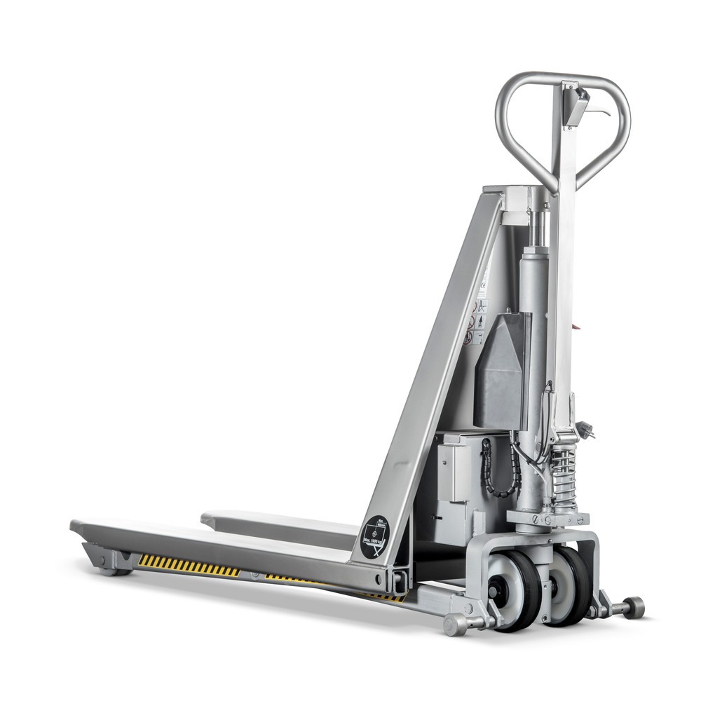 Product afbeelding: Roestvrijstalen schaarhefwagen INOX - elektrohydraulisch, VL 1.200 mm, nylon